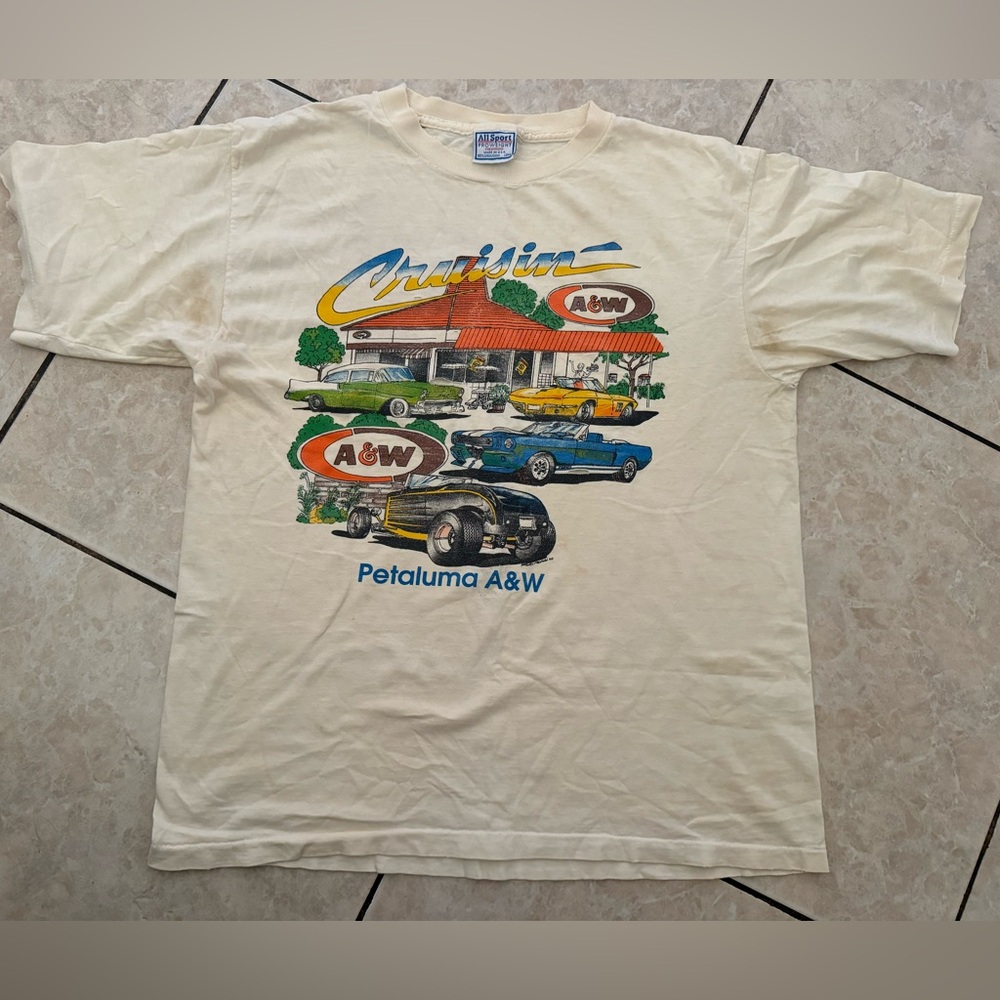 Vintage 90s A&W Single Stitch T-shirt Size L